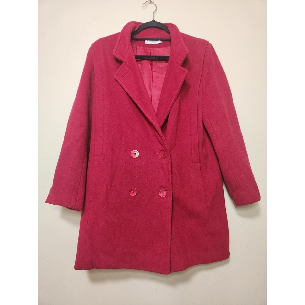 Forecaster of Boston Double Breasted Red Pea Coat Womens Size 7/8